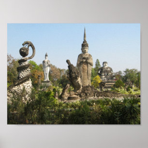 Sala Keo Kou, Nong Khai, Thailand Poster