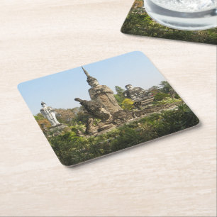 Sala Keo Kou, Nong Khai, Thailand Square Paper Coaster