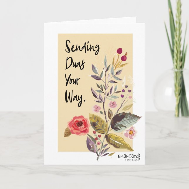 Salaam & Dua - Flowers Card (Front)