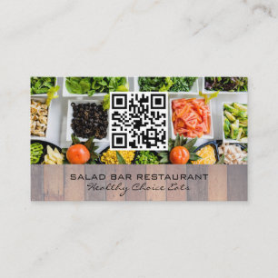 Salad Bar Culinary QR Code Business Card