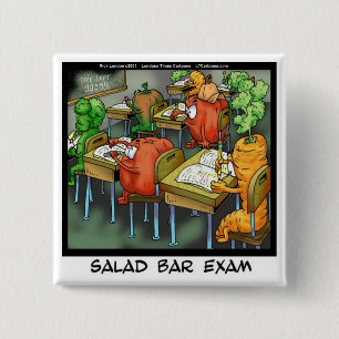 Salad Bar Exam Funny 15 Cm Square Badge