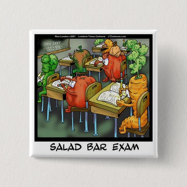 Salad Bar Exam Funny 15 Cm Square Badge (Front)