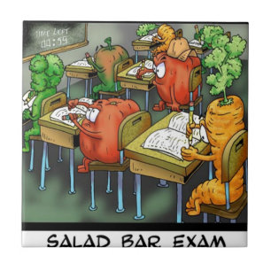 Salad Bar Exam Funny Ceramic Tile