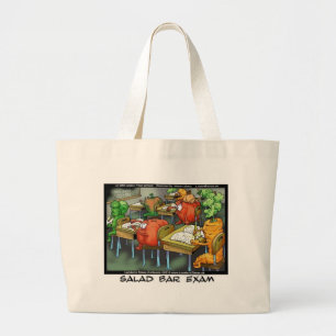 Salad Bar Exam Funny Gifts Tees Mugs & More Large Tote Bag
