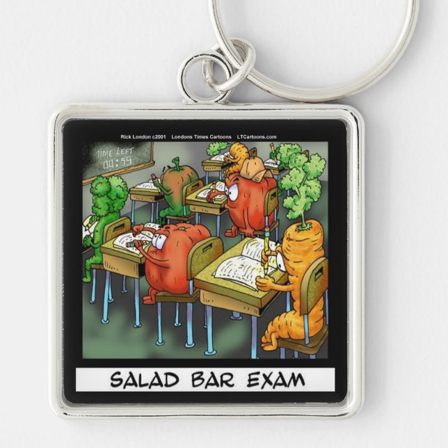 Salad Bar Exam Funny Key Ring (Front)