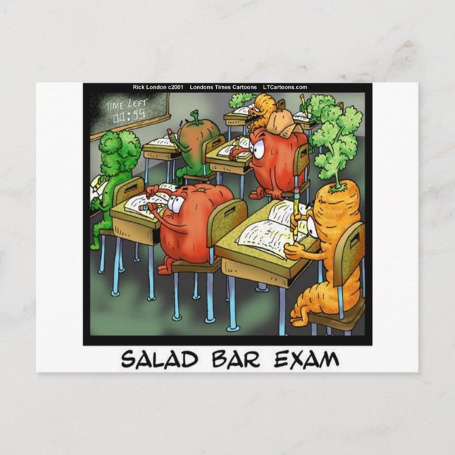 Salad Bar Exam Funny Postcard (Front)