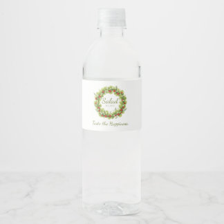 Salad Bliss Water Bottle Label