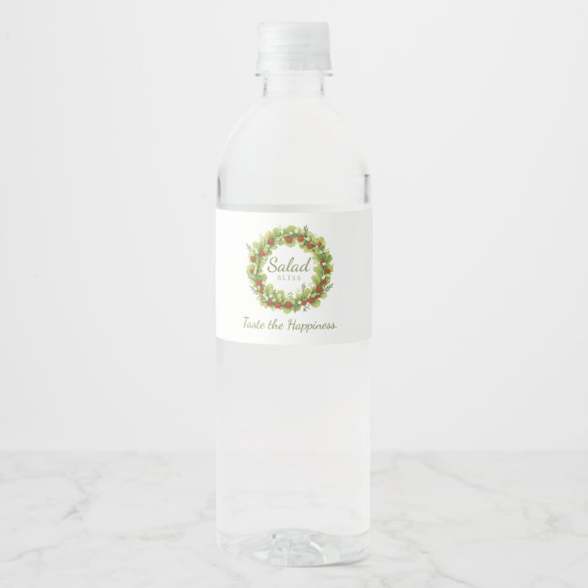 Salad Bliss Water Bottle Label (Front)