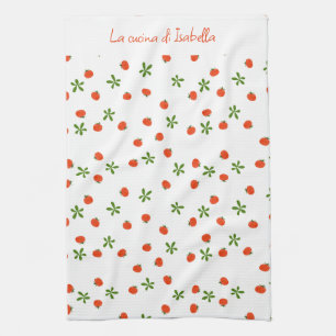 Salad caprese italian kitchen whimsical food  tea towel