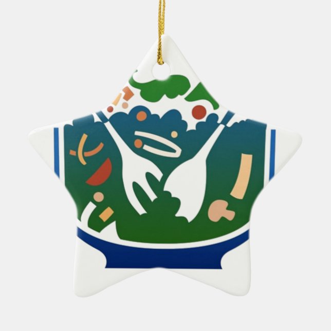 Salad Ceramic Ornament (Front)