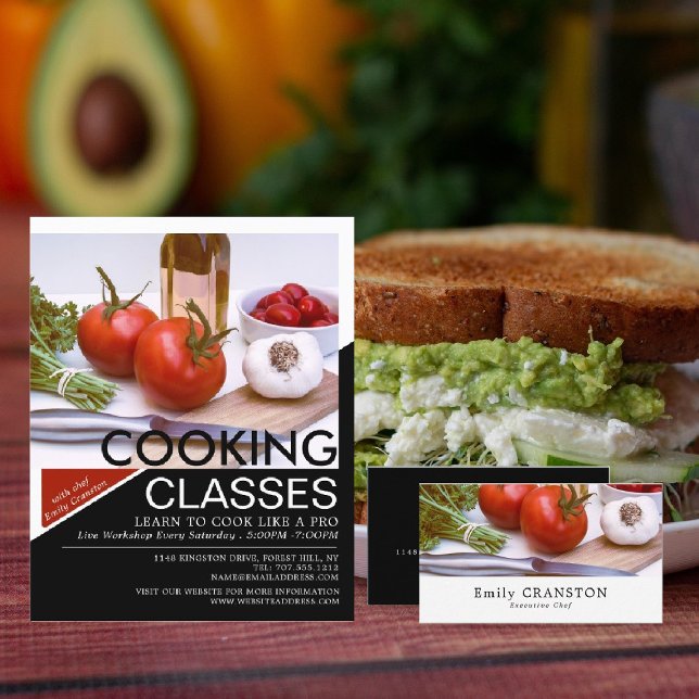 Salad Display, Chef, Cooking Business Card (Creator Uploaded)
