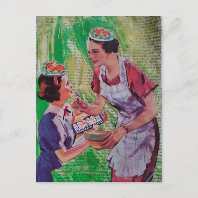 Salad Hats collage Postcard (Front)