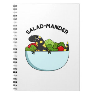 Salad-mander Funny Salamander Animal Pun  Notebook