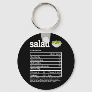Salad Nutrition Facts Thanksgiving Food Men Women  Key Ring