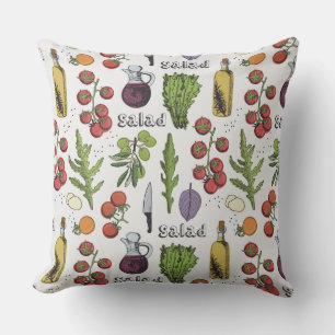 Salad Pattern throw pillows