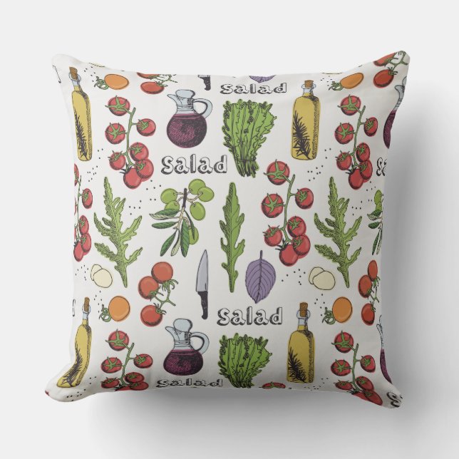 Salad Pattern throw pillows (Front)