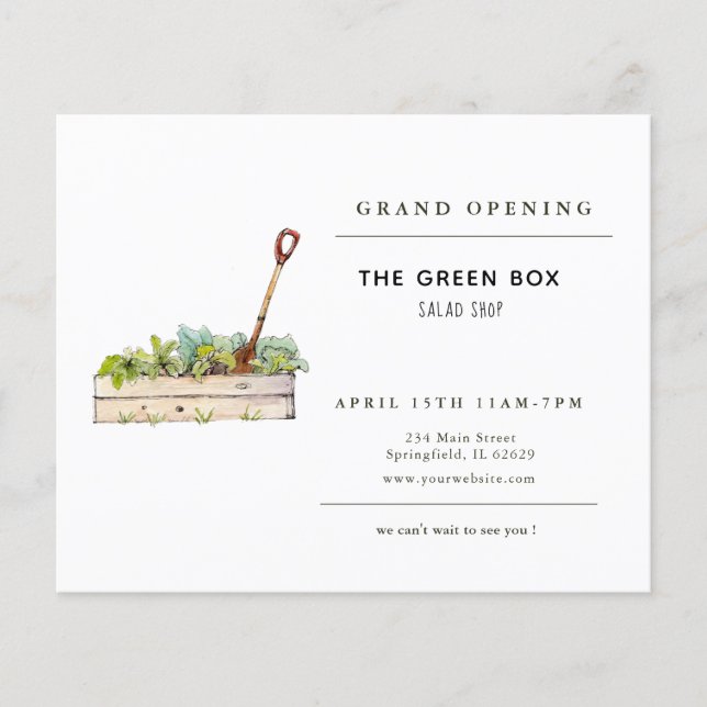 Salad Restaurant Grand opening  Flyer (Front)