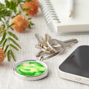 "Salad Spinner" Geometric Art Key Ring