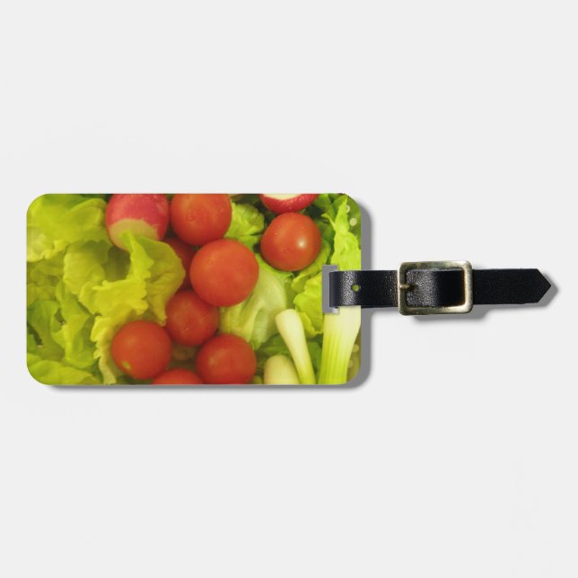 Salad Vegetables Custom Luggage Tag (Front Horizontal)