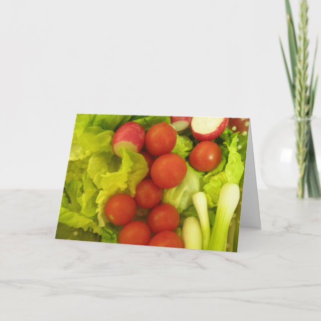Salad Vegetables Greeting Card (Front)