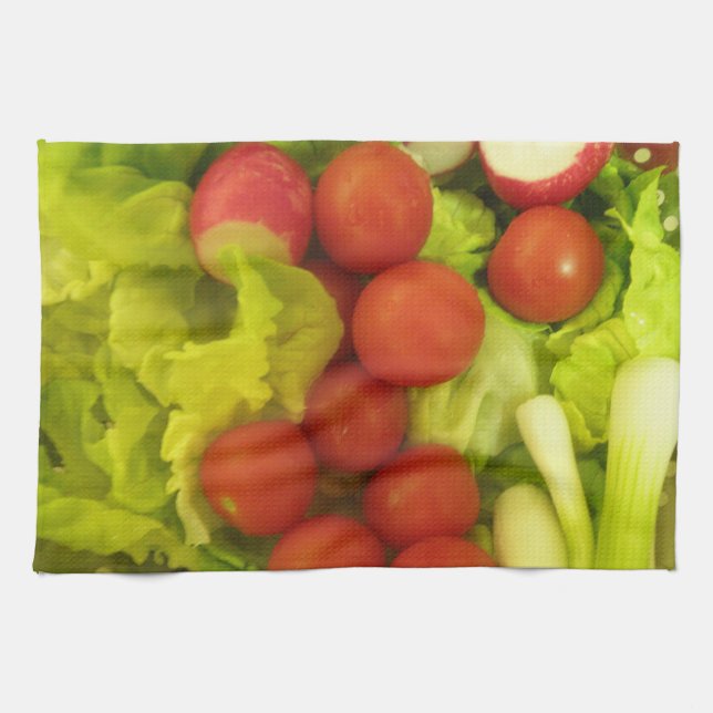 Salad Vegetables Kitchen Towel (Horizontal)
