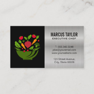 Salad Vegetables   Metallic Business Card