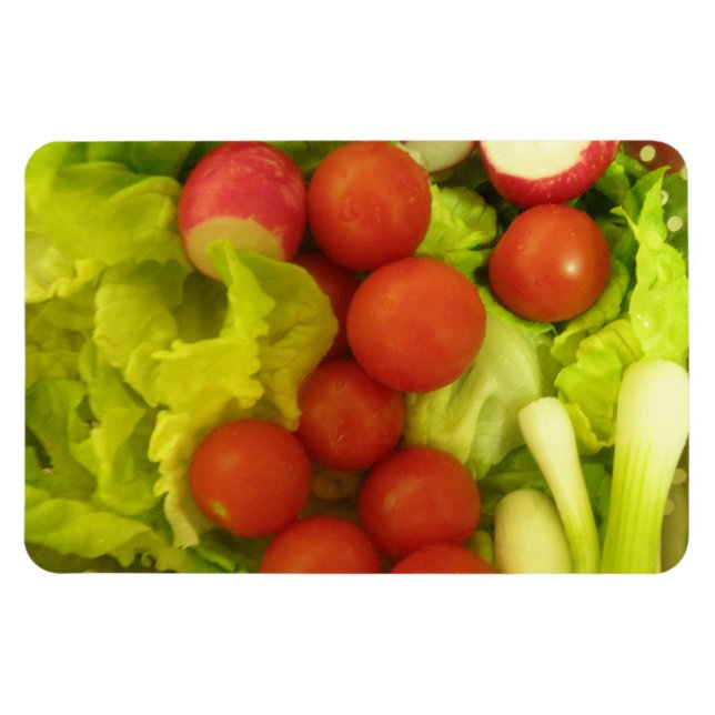 Salad Vegetables Premium Magnet (Horizontal)