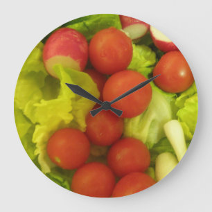 Salad Vegetables Wall Clock