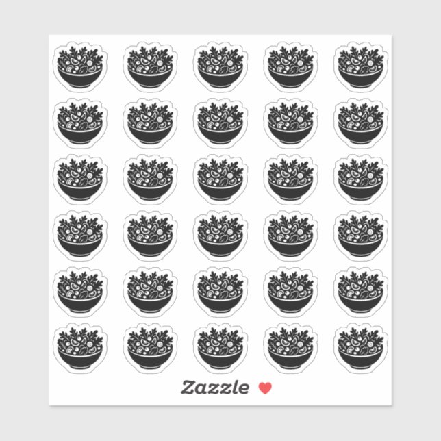 Salad Wedding Place Card Meal Menu Choice (Sheet)