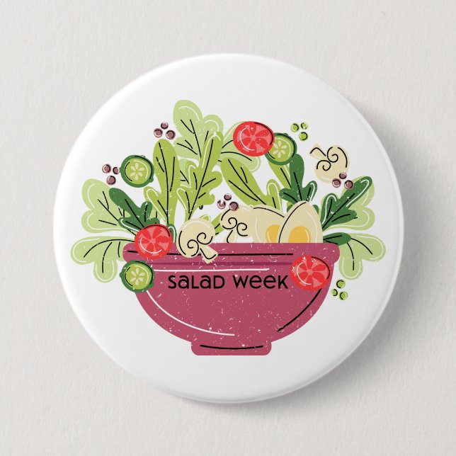 Salad Week 7.5 Cm Round Badge (Front)
