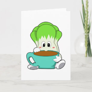 Salad with Cup of Coffee Card