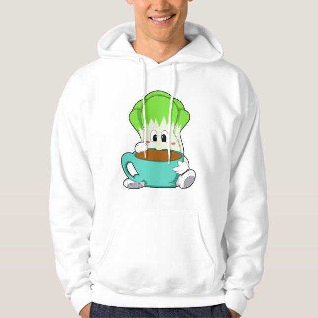 Salad with Cup of Coffee Hoodie (Front)