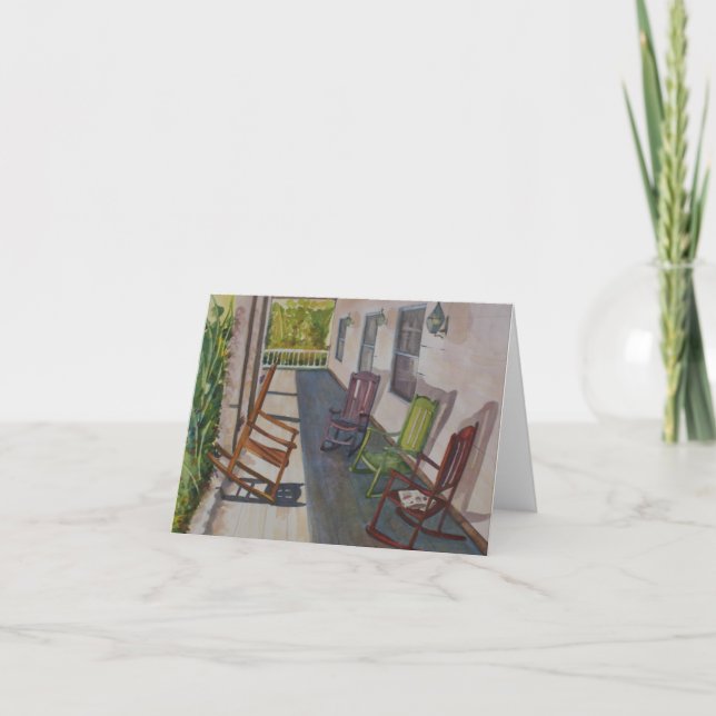 Salado Texas porch Greeting Card (Front)