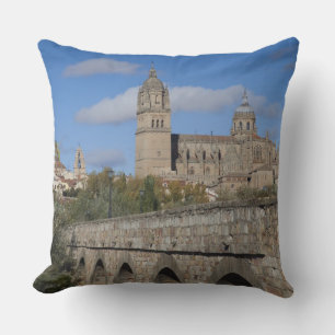 Salamanca Cathedrals, viewed from Puente Romano Cushion