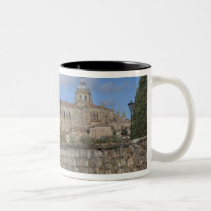Salamanca Cathedrals, viewed from Puente Romano Two-Tone Coffee Mug