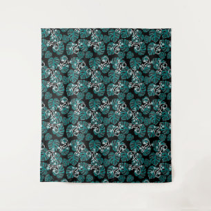 Salamander and Green Leaf Pattern Tapestry