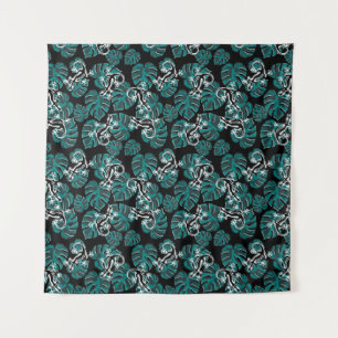 Salamander and Green Leaf Pattern Tapestry