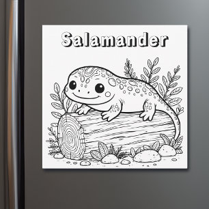 Salamander Kid's Colouring Page