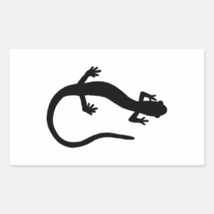 Salamander Logo (basic black and white) Rectangular Sticker