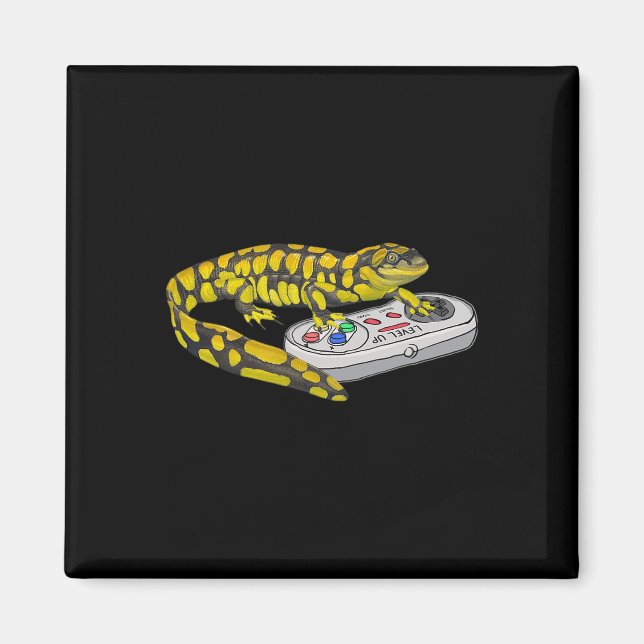 Salamander Playing Video Game Salamanders Gamers  Magnet (Front)