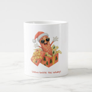 salami-brate the holidays! large coffee mug