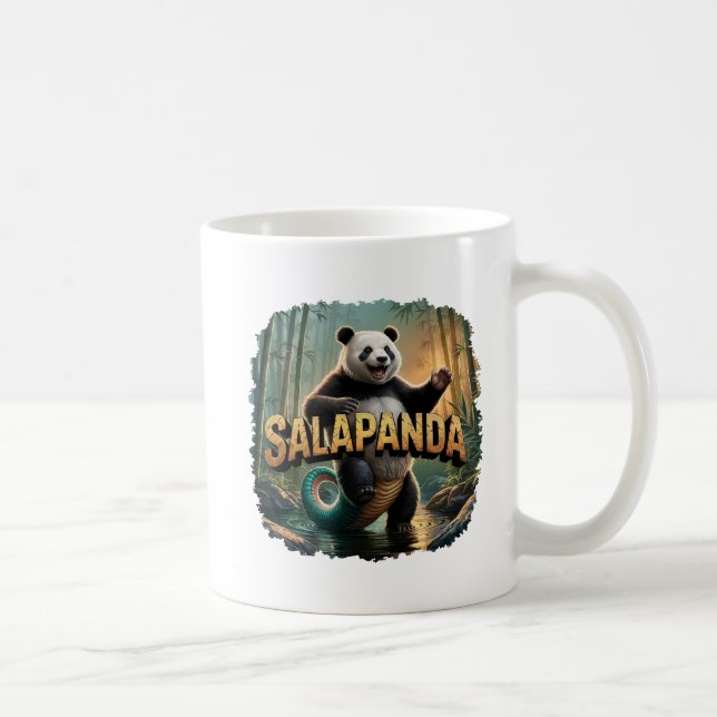 Salapanda Illustration – Salamander Panda Funny Coffee Mug (Right)