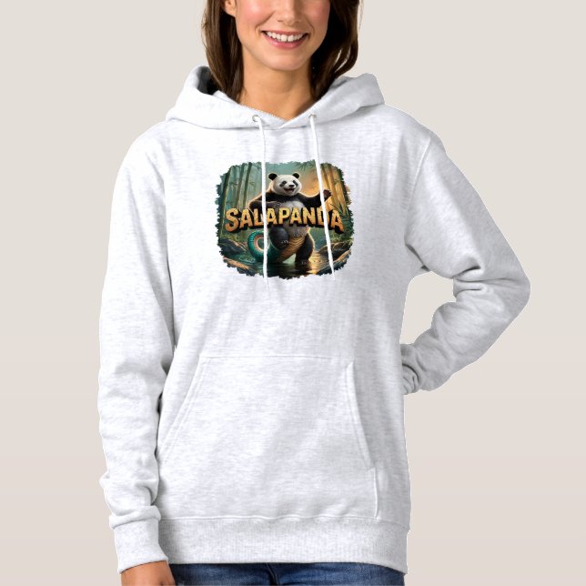 Salapanda Illustration – Salamander Panda Funny Hoodie (Front)