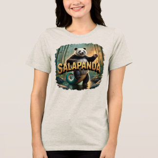 Salapanda Illustration – Salamander Panda Funny Tri-Blend Shirt