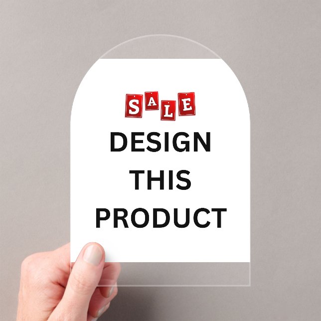 SALE! Acrylic Invitations - Arch Clear (Insitu (Handheld))