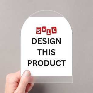 SALE! Acrylic Invitations - Arch Frosted