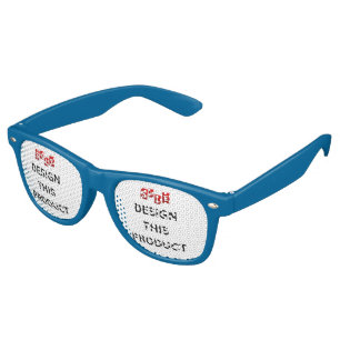SALE! Adult Retro Party Shades - Blue - Custom 