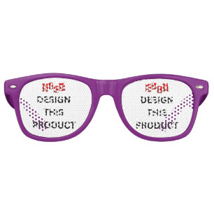 SALE! Adult Retro Party Shades - Purple - Custom