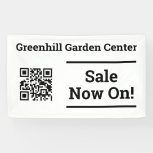 Sale Announcement. Sale Now On with QR Code Banner