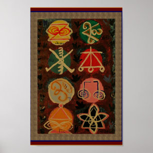 SALE Art Abstract Karuna Reiki Symbol Decorations